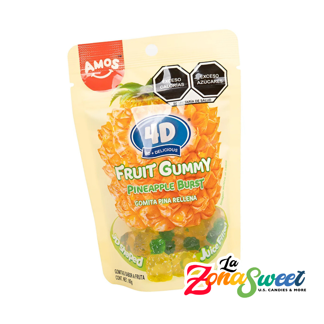 Gomita de Piña Rellena 4D (62g) | AMOS
