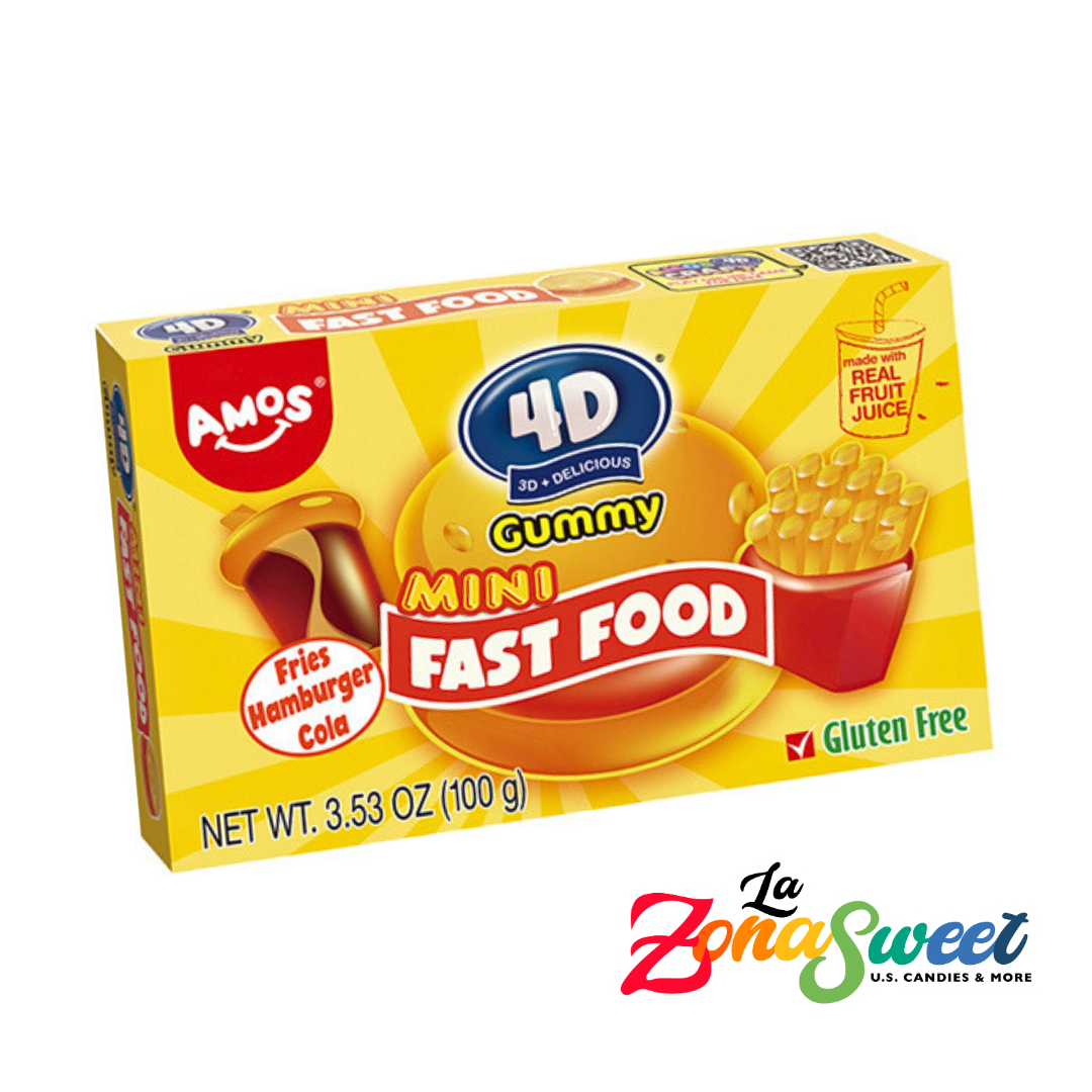 Gomitas Mini Fast Food 4D (100gr) | AMOS