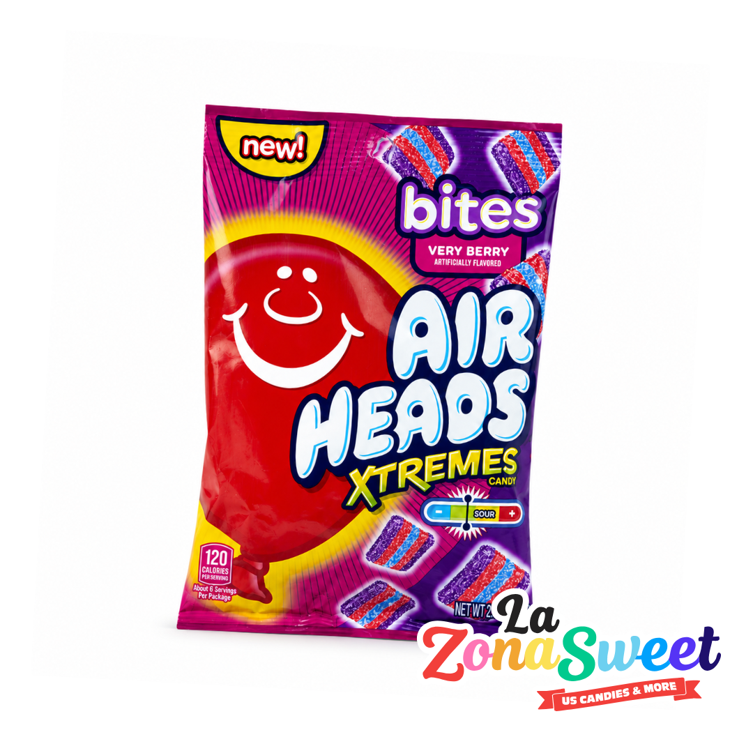Gomitas Air Heads Xtremes Vert Berry bites (79gr) | AIR HEADS