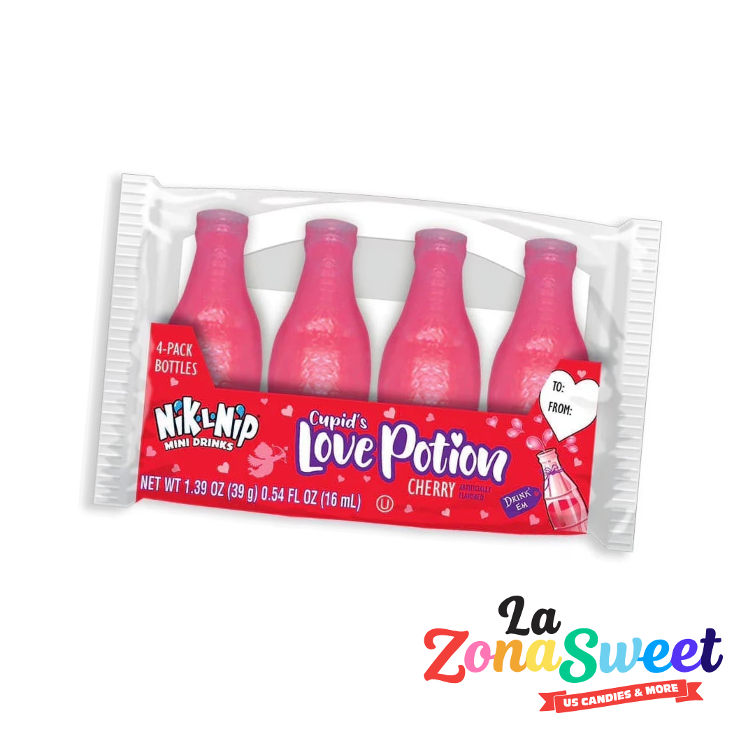 Dulces Nik L Nip Love Potion Cherry Edición San Valentín (4pz) | CONCORD