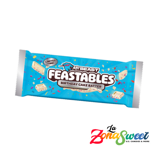 Chocolate Feastables Bar Birthday Cake Batter (60g) | FEASTABLES