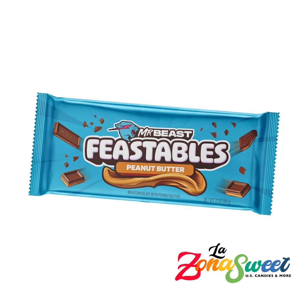 Chocolate Feastables Bar Peanut Butter (60g) | FEASTABLES