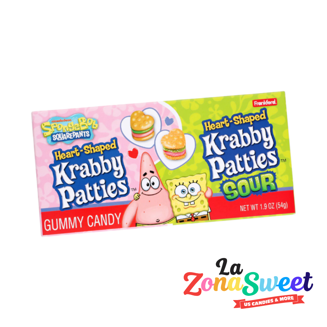 Gomitas Heart-Shaped Krabby Patties Sour (54g) | FRANKFORD