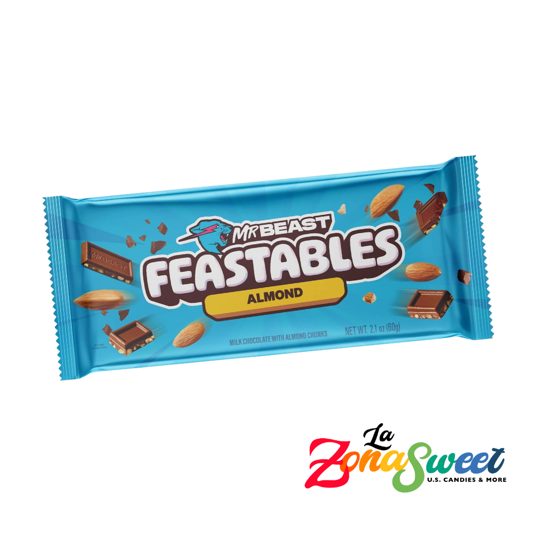 Chocolate Feastables Bar Almond (60g) | FEASTABLES