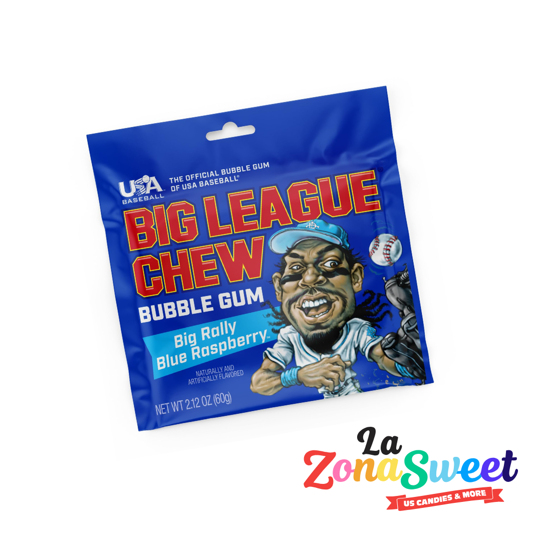 Chicles Big League Chew Big Rally Blue Raspberry﻿ (60g) | FORD GUM