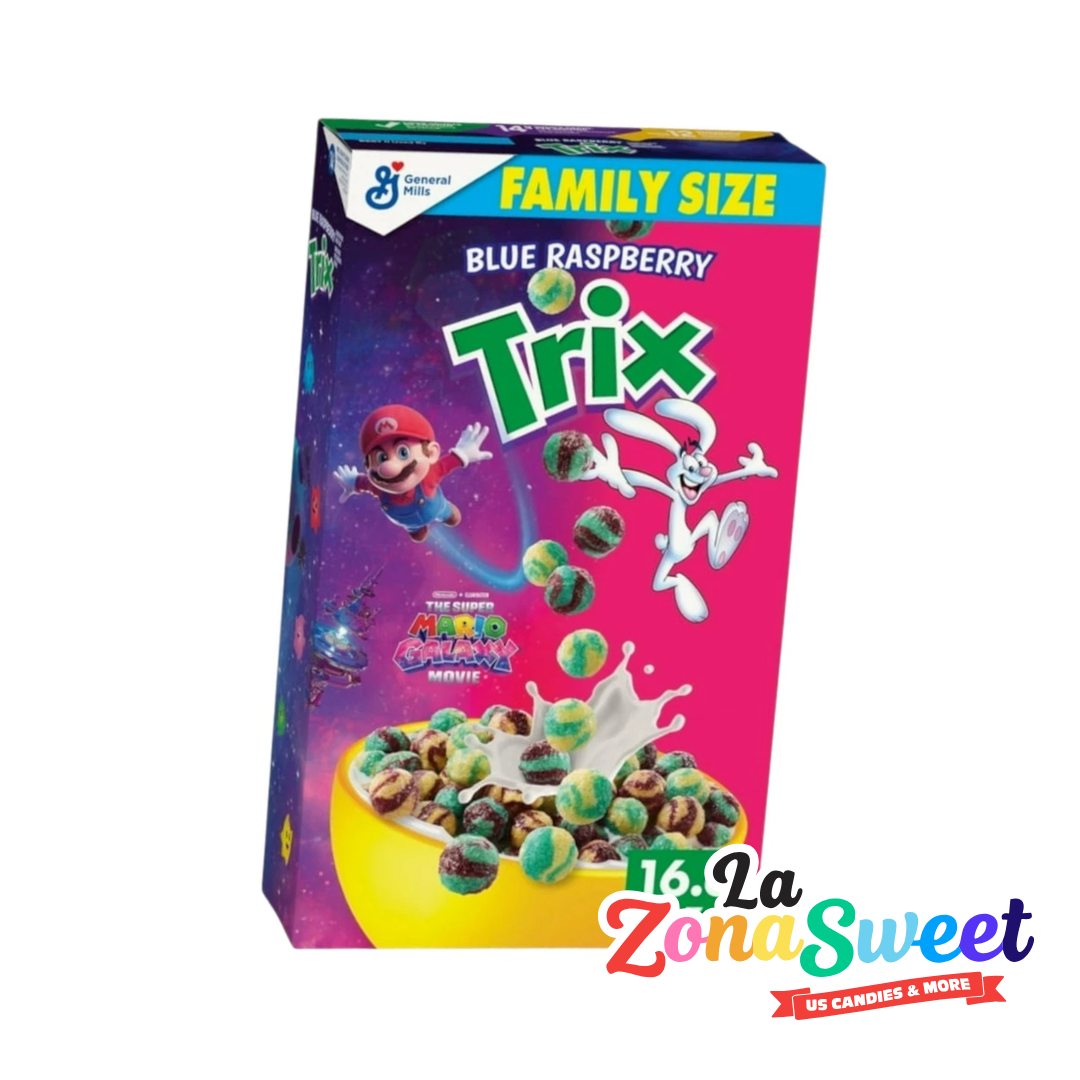 Cereal Trix Blue Raspberry The Super Mario Galaxy Family Size (470gr) | GENERAL MILLS
