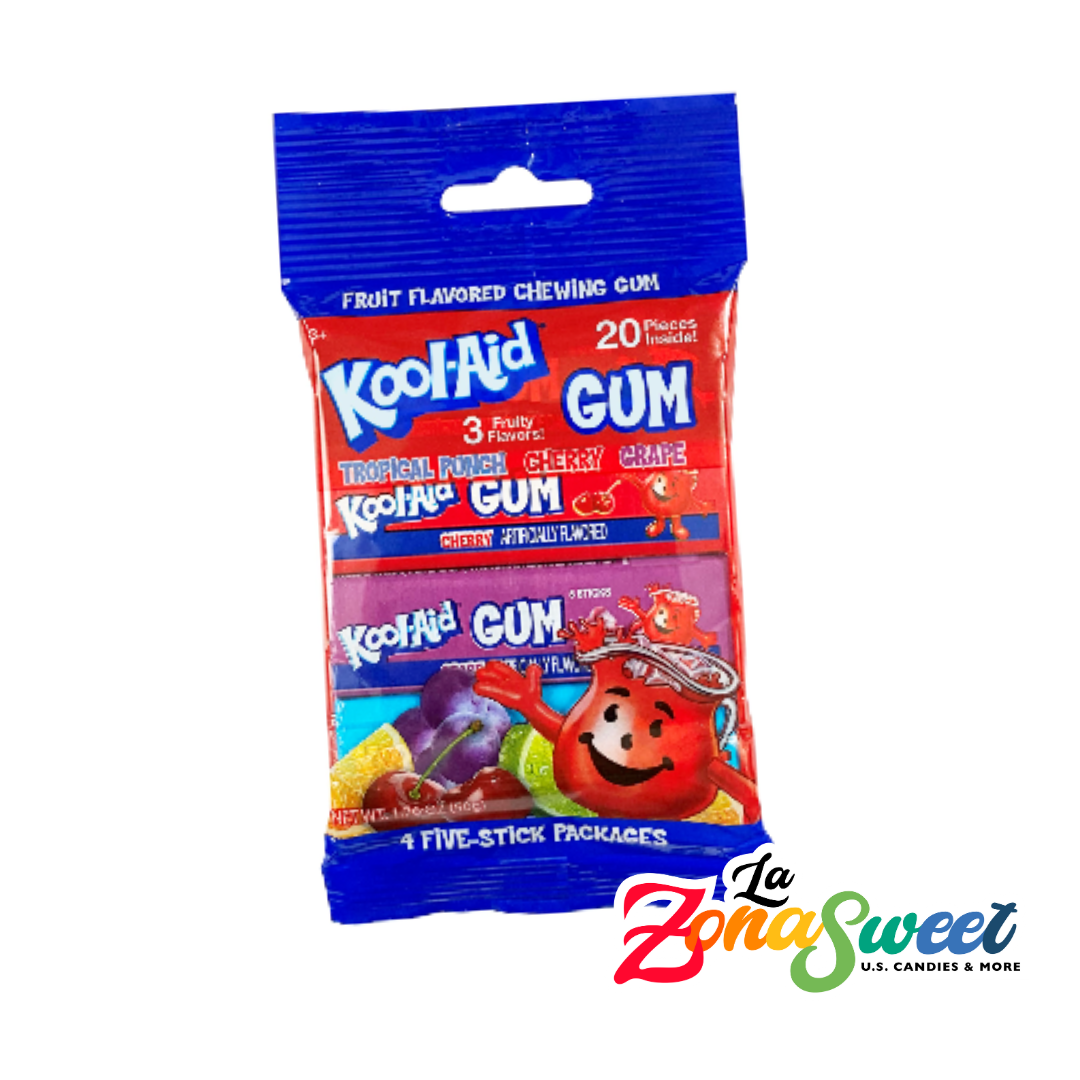 Chicles Kool-Aid Gum 3 Fruity Flavors(50g) | HILCO