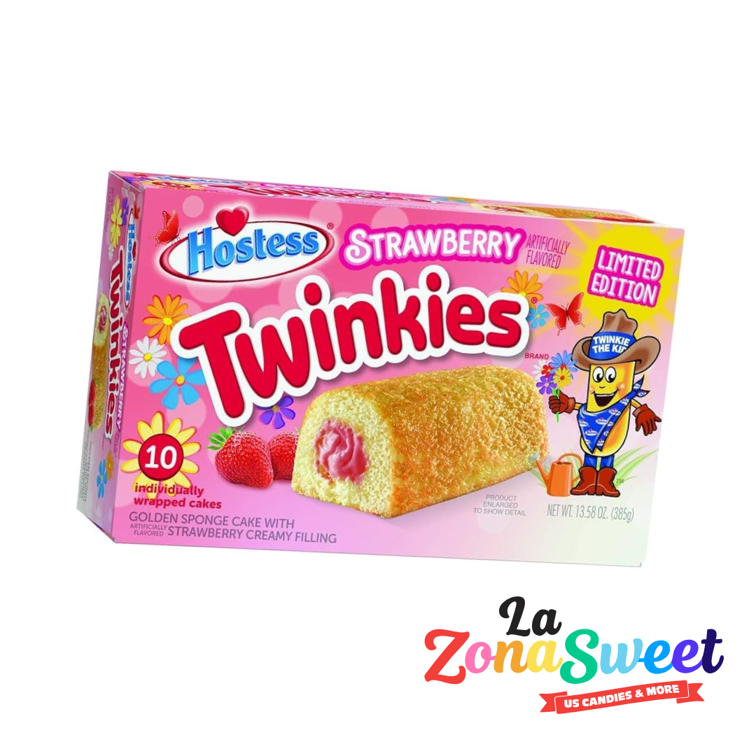 Twinkies Strawberry Creme (Caja 10pzas) (385grs) | HOSTESS