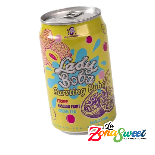 Té Verde Lady Boba Bubble Tea Sabor Lychee-Maracuyá (320ml) | MADAM HONG