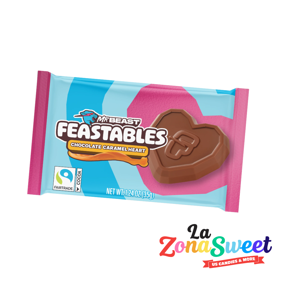 Chocolate Feastable Caramel Heart (35gr) | FEASTABLES