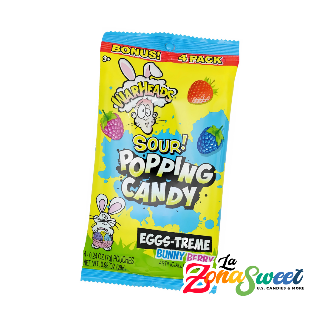 Popping Candy Sour Bunny Berry Pascua (28grs) | WARHEADS