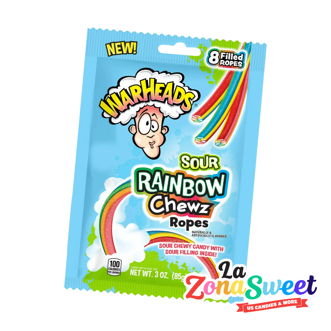 Warheads Ropes Rainbow Chewz Sour (85gr) | WARHEADS