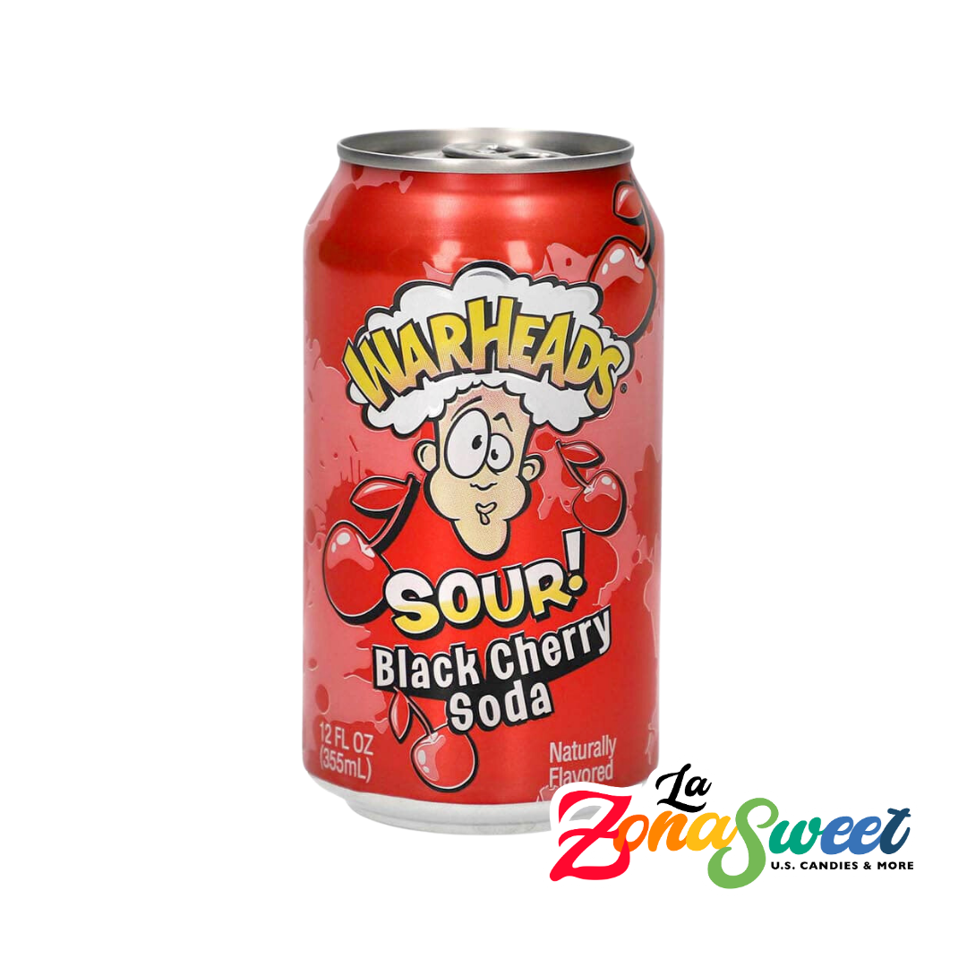 Refresco Warheads Sour Sabor Cereza Negra (355ml) | WARHEADS