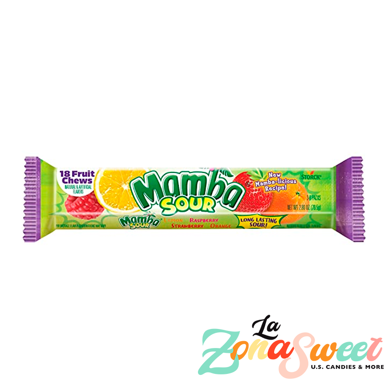 Mamba Sour 18 Fruit Chews (79.5g) | STORCK